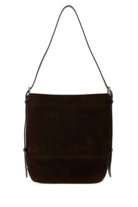 Lemaire Women Dark Brown Suede Shopping Bag