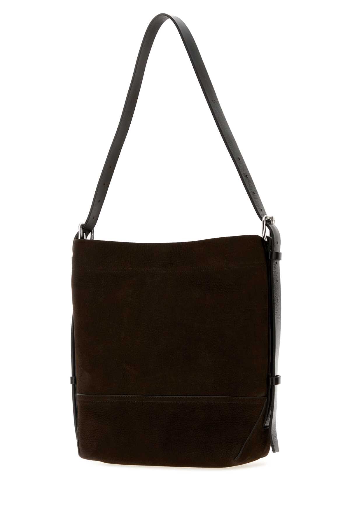 Lemaire Women Dark Brown Suede Shopping Bag