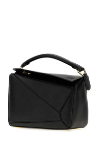 LOEWE Loewe Women Black Nappa Leather Small Featherlight Puzzle Handbag