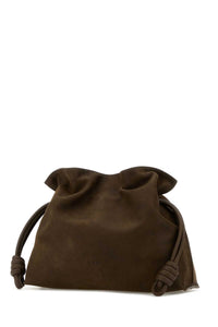 LOEWE Loewe Women Brown Nabuk Medium Flamenco Clutch