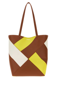 LOEWE Loewe Women Multicolor Leather Puzzle Fold Shopping Bag