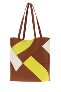 LOEWE Loewe Women Multicolor Leather Puzzle Fold Shopping Bag