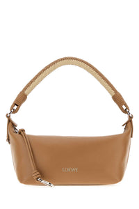 Loewe Women Camel Leather Mini Cala Shoulder Bag