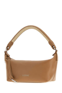 Loewe Women Camel Leather Mini Cala Shoulder Bag