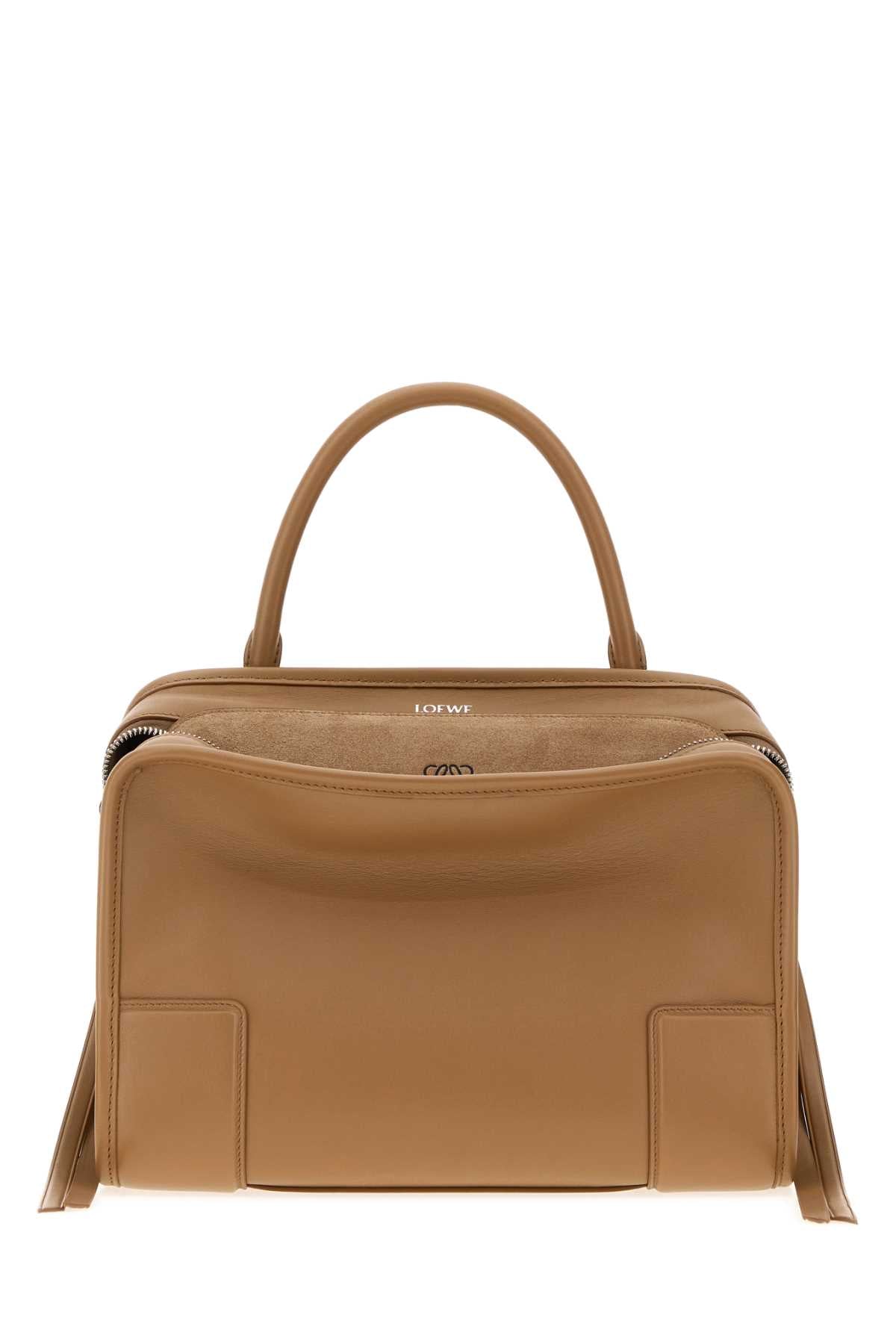 LOEWE Loewe Women Camel Leather Medium Amazona 180 Handbag