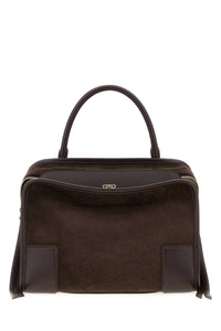 LOEWE Loewe Women Brown Suede Medium Amazona 180 Handbag