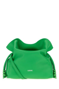 Loewe Women Grass Green Leather Mini Flamenco Clutch