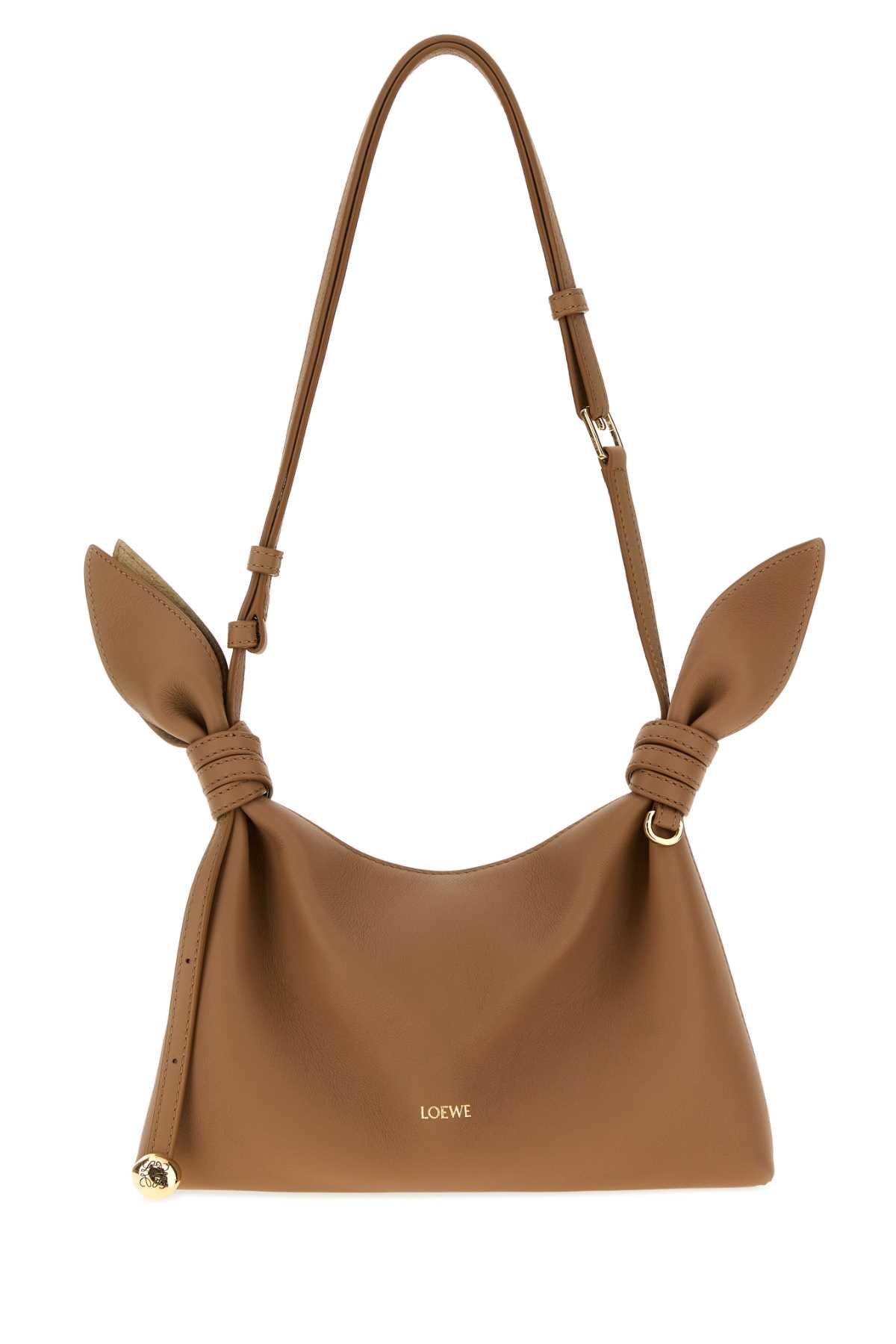 LOEWE Loewe Women Camel Leather Mini Scarf Shoulder Bag