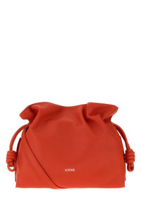 LOEWE Loewe Women Orange Nappa Leather Medium Flamenco Clutch