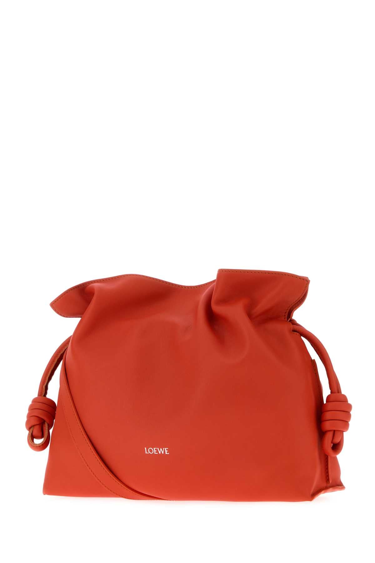 LOEWE Loewe Women Orange Nappa Leather Medium Flamenco Clutch