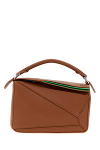 Loewe Women Caramel Leather Small Layered Puzzle Handbag
