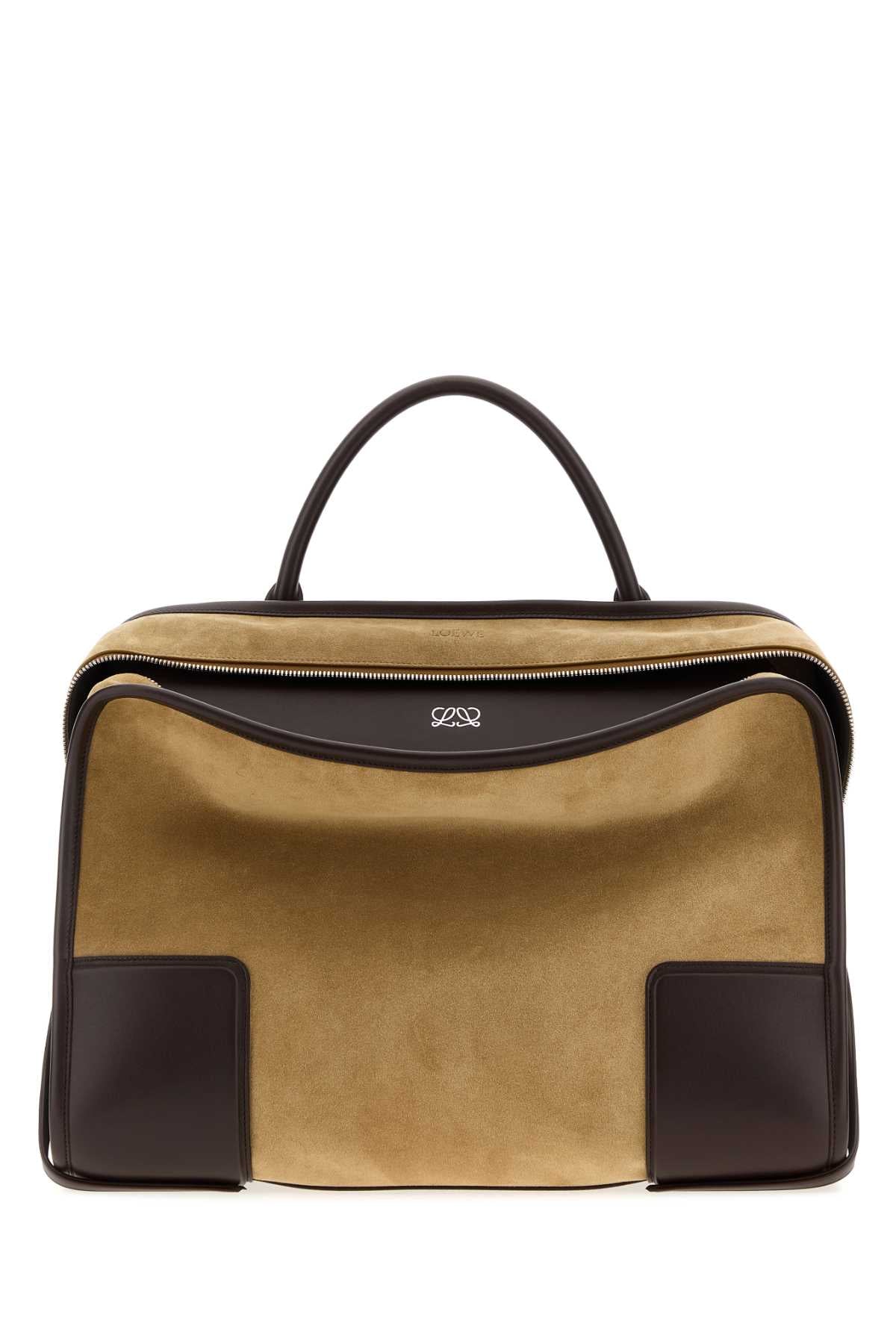 LOEWE Loewe Men Two-Tone Suede And Leather Amazona 180 Xl Shopping Bag