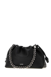 Loewe Women Black Leather Medium Flamenco Purse Clutch