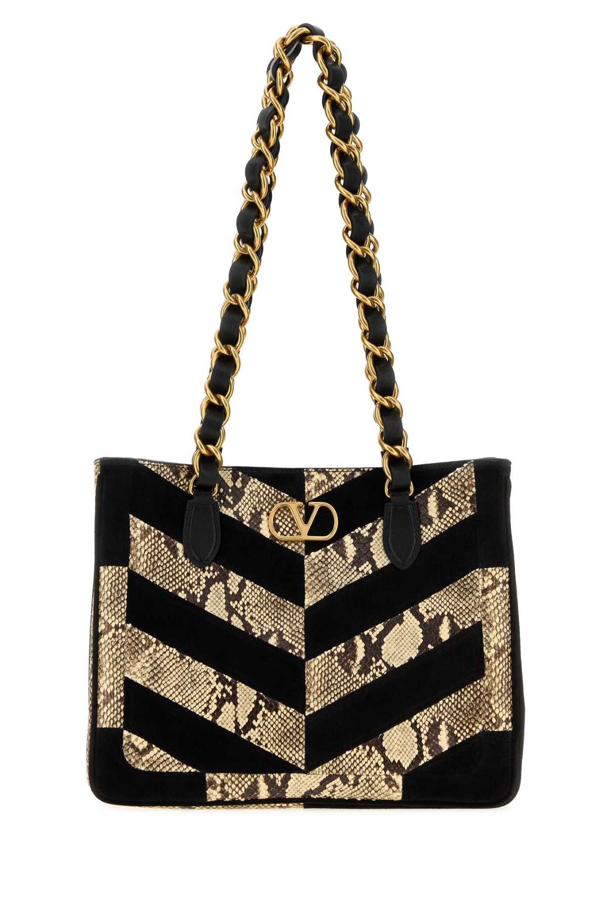 VALENTINO GARAVANI Valentino Garavani Women Multicolor Leather And Suede Le Seine Shopping Bag