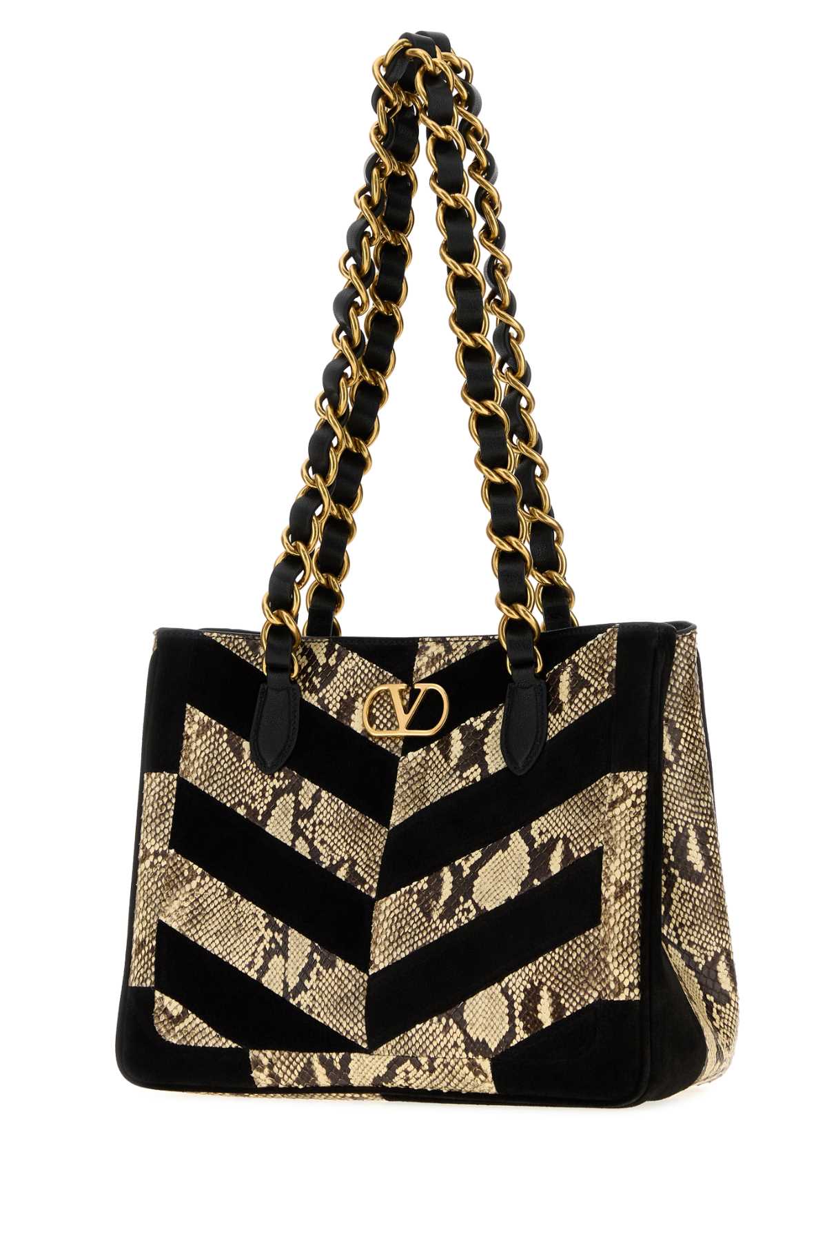 VALENTINO GARAVANI Valentino Garavani Women Multicolor Leather And Suede Le Seine Shopping Bag