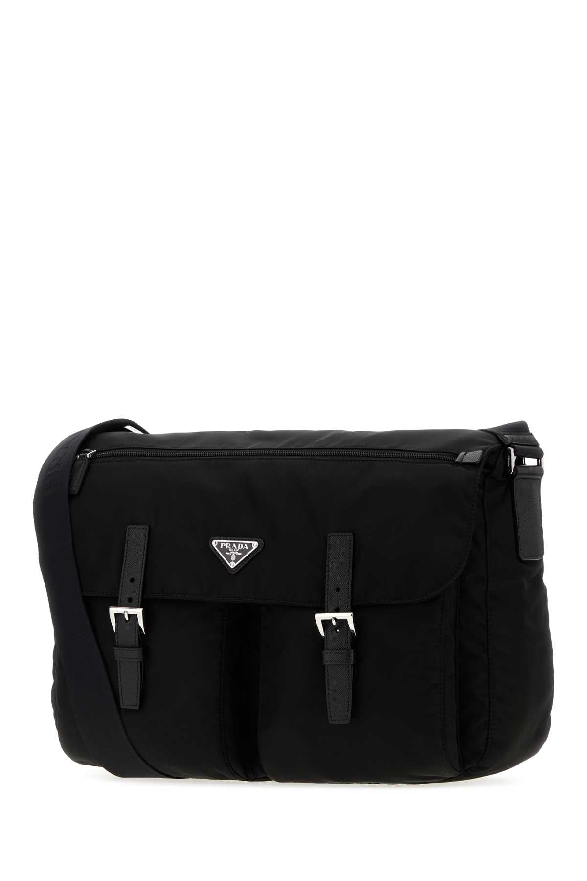 Prada Men Black Canvas Travel Bag