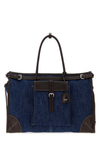 Prada Men Denim Prada Bonnie Shopping Bag