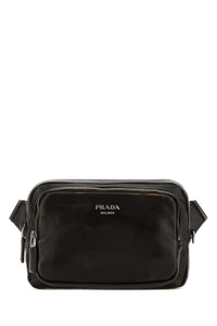 Prada Men Dark Brown Nappa Leather Crossbody Bag
