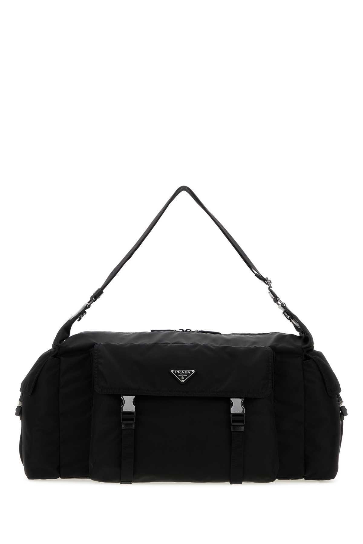 Prada Men Black Re-Nylon Prada Explore Travel Bag