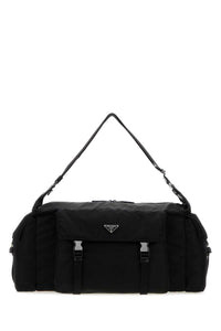Prada Men Black Re-Nylon Prada Explore Travel Bag