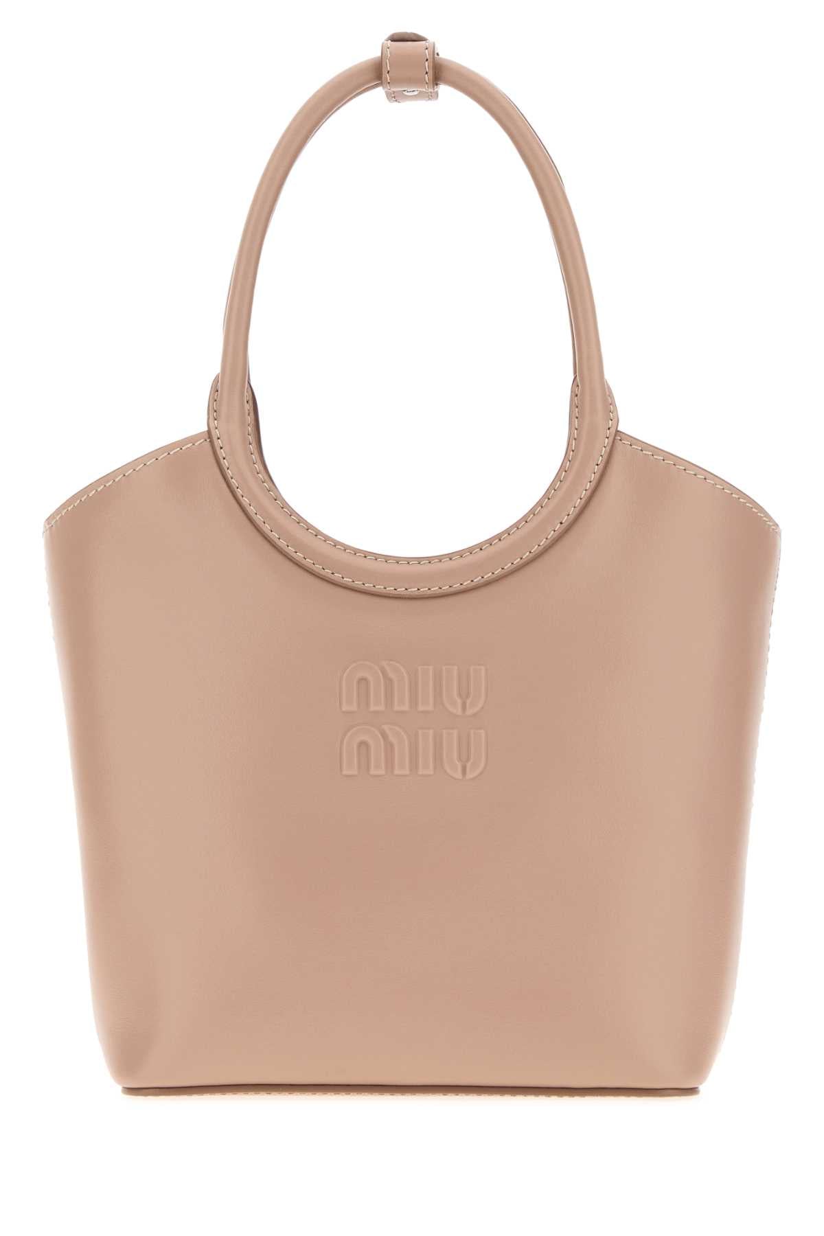 Miu Miu Women Antiqued Pink Leather Ivy Handbag