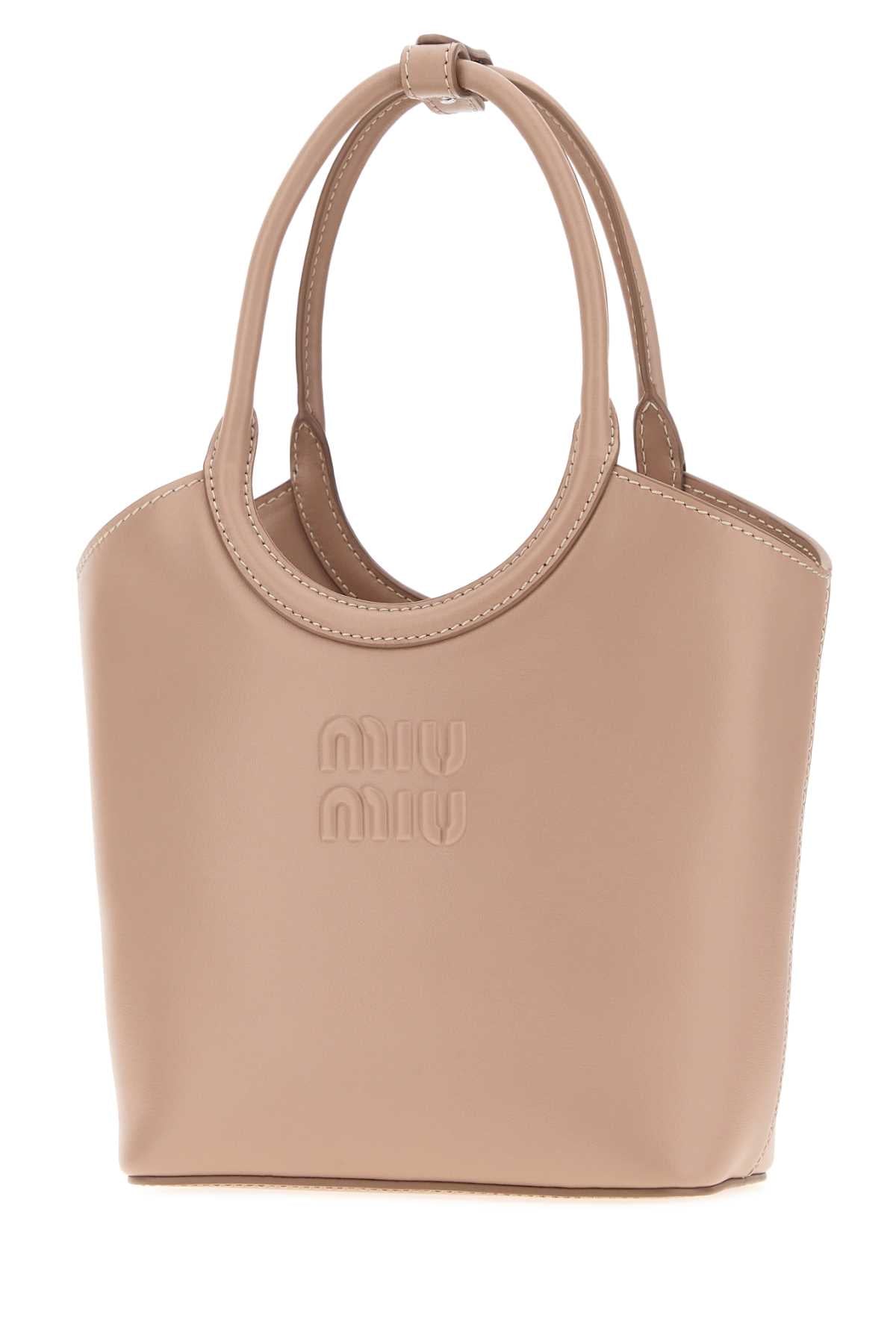 Miu Miu Women Antiqued Pink Leather Ivy Handbag
