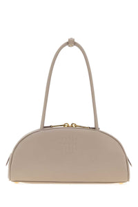 Miu Miu Women Dove Grey Leather Beau Shoulder Bag