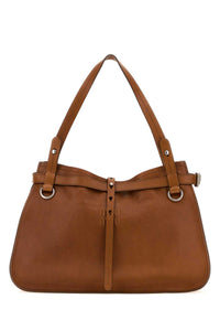 Miu Miu Women Caramel Leather Shopping Bag