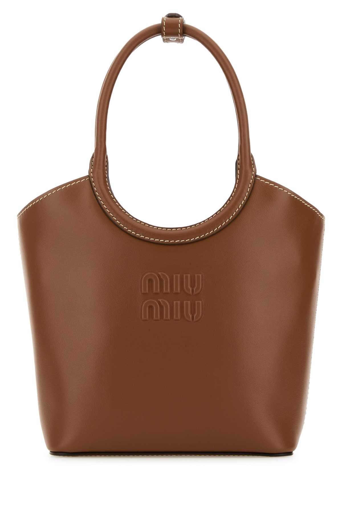 MIU MIU Miu Miu Women Caramel Leather Ivy Handbag