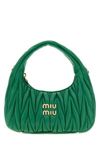 MIU MIU Miu Miu Women Grass Green Nappa Leather Wander Handbag