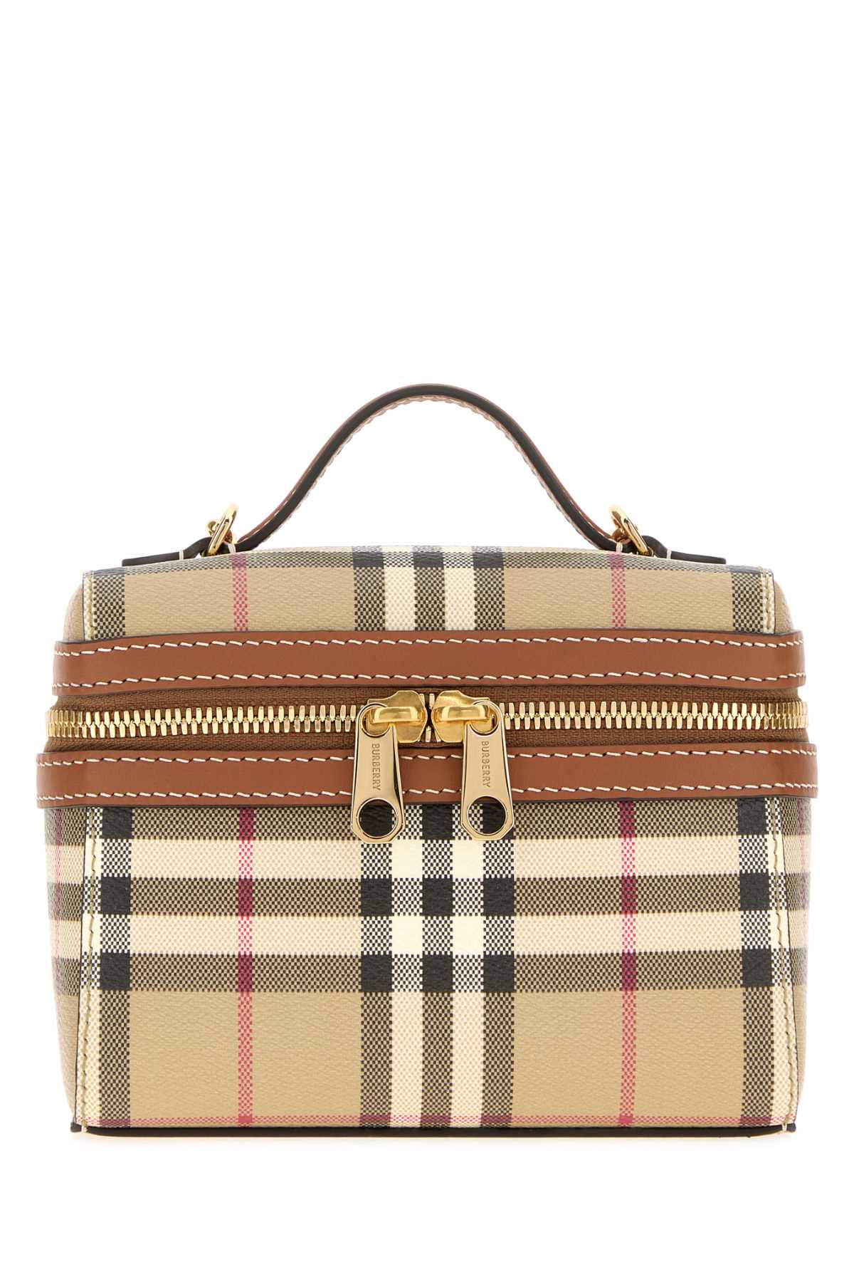 Burberry Women Printed Canvas Mini Vanity Handbag