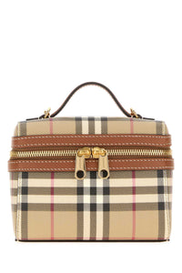 Burberry Women Printed Canvas Mini Vanity Handbag