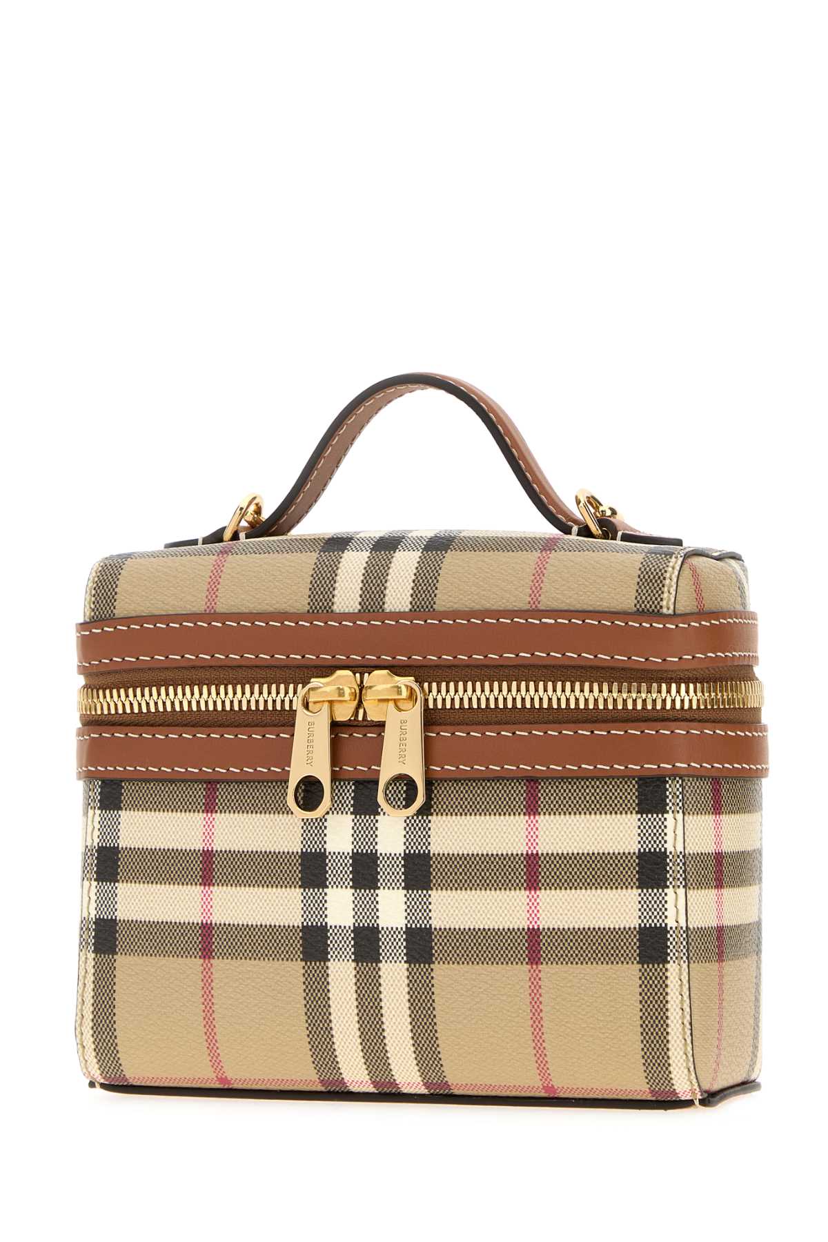 Burberry Women Printed Canvas Mini Vanity Handbag