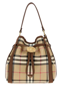 BURBERRY Burberry Women Coated Canvas Mini Check Bucket Bag