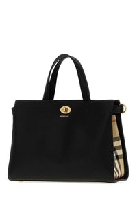 BURBERRY Burberry Women Black Leather Small Cotswolds Handbag