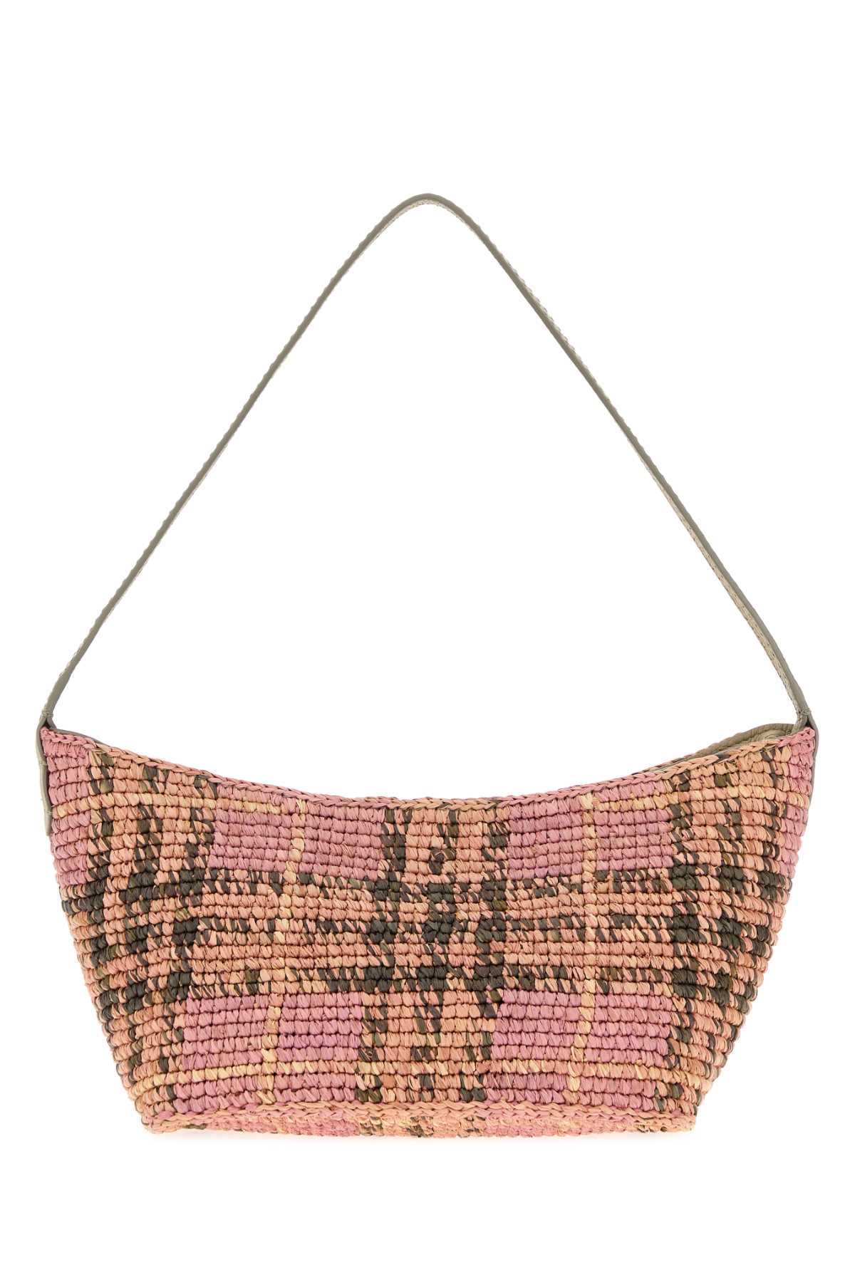 BURBERRY Burberry Women Embroidered Raffia Mini Margate Shoulder Bag