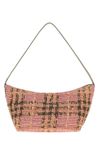 BURBERRY Burberry Women Embroidered Raffia Mini Margate Shoulder Bag