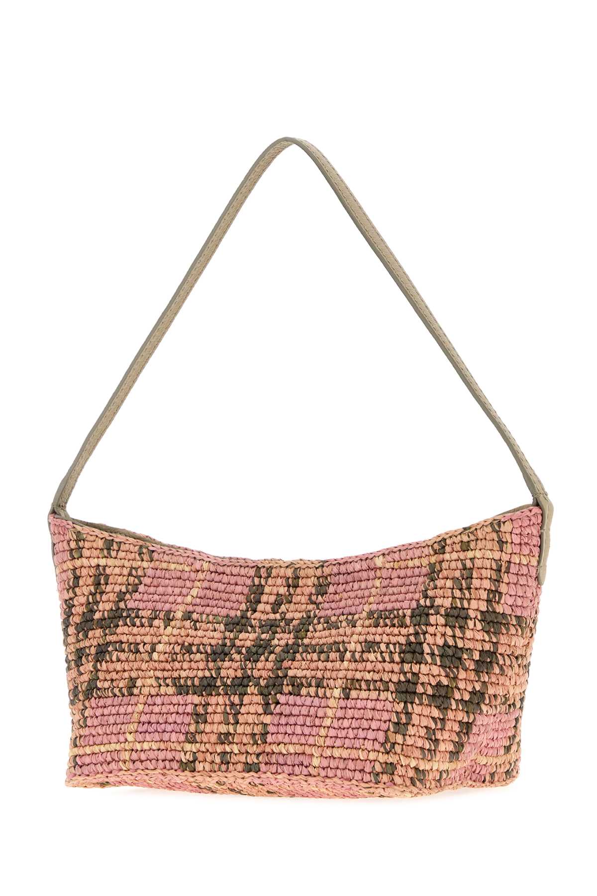 BURBERRY Burberry Women Embroidered Raffia Mini Margate Shoulder Bag