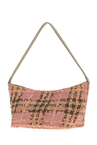 BURBERRY Burberry Women Embroidered Raffia Mini Margate Shoulder Bag