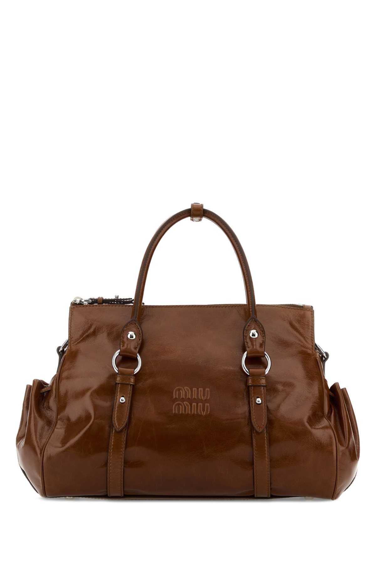 Miu Miu Women Brown Leather Handbag