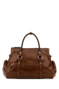 Miu Miu Women Brown Leather Handbag