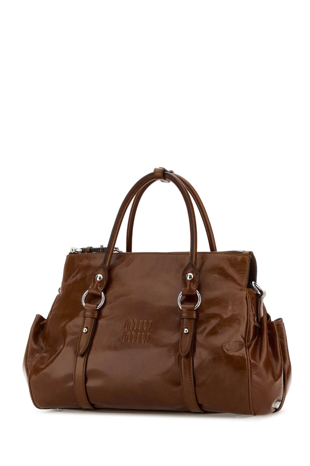 Miu Miu Women Brown Leather Handbag