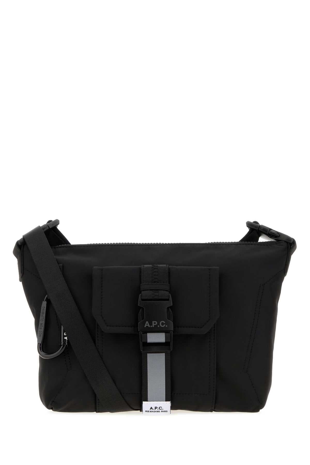 A.P.C. A.P.C. Men Black Canvas Trek Crossbody Bag