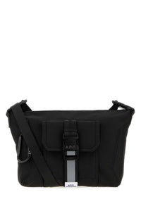 A.P.C. A.P.C. Men Black Canvas Trek Crossbody Bag
