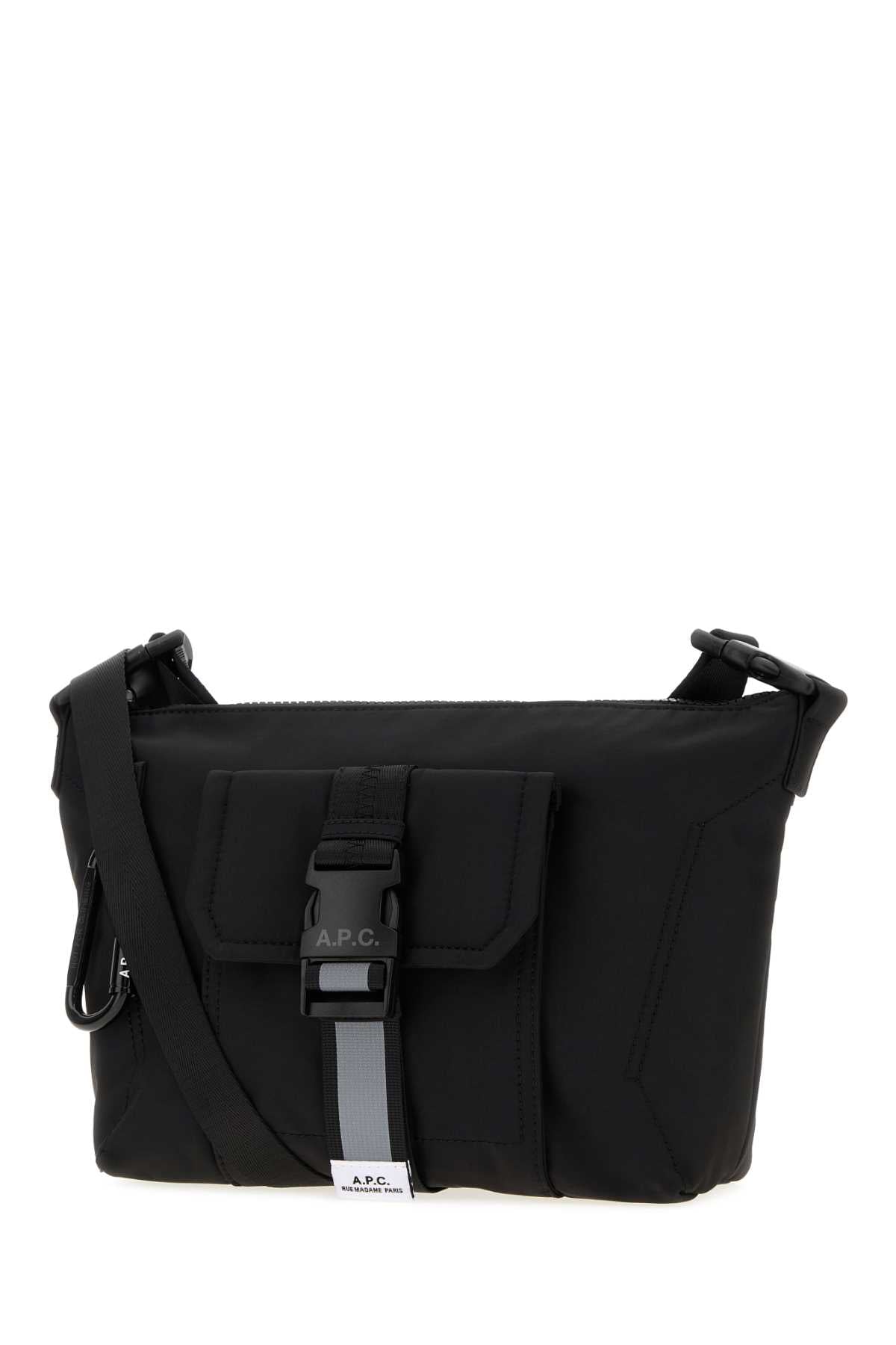 A.P.C. A.P.C. Men Black Canvas Trek Crossbody Bag