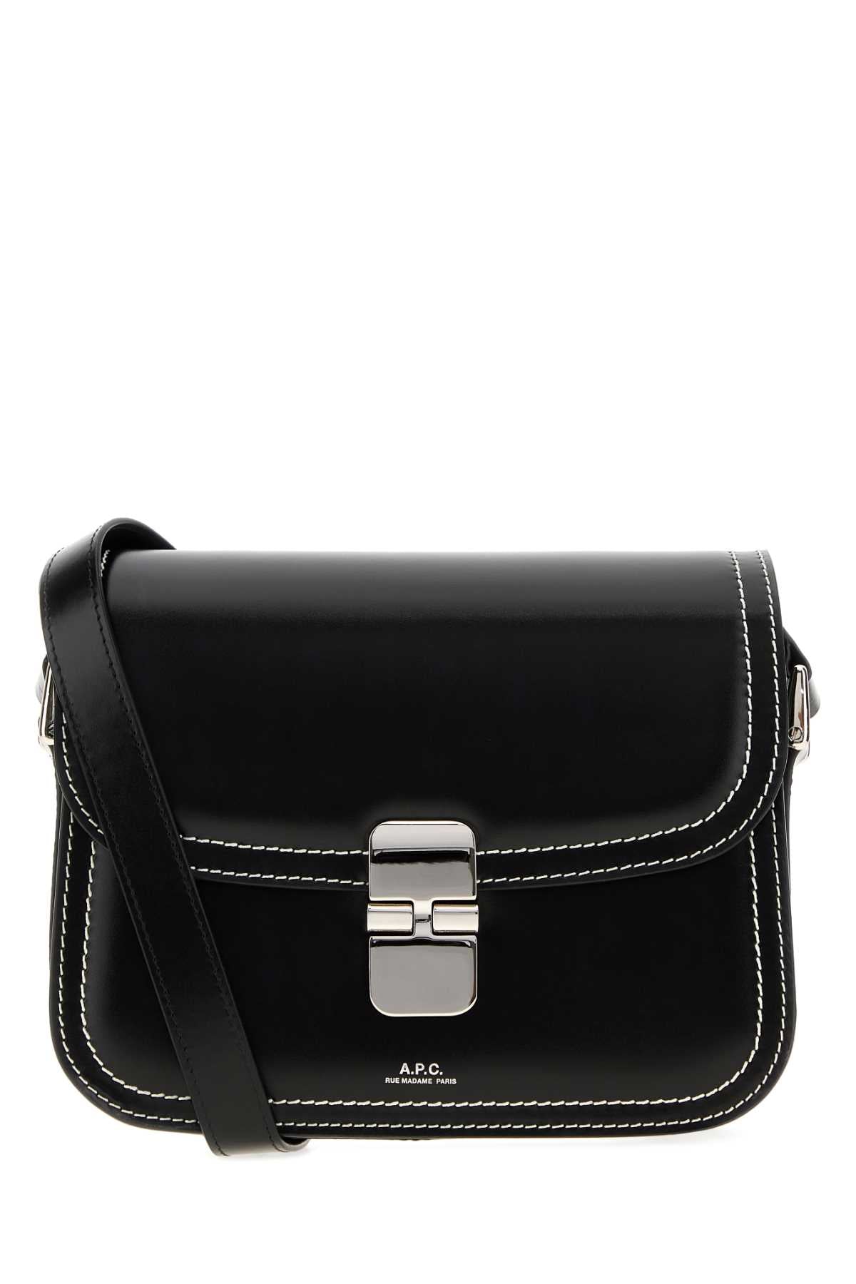 A.P.C. A.P.C. Women Black Leather Small Grace Shoulder Bag