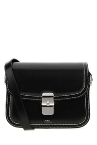 A.P.C. A.P.C. Women Black Leather Small Grace Shoulder Bag
