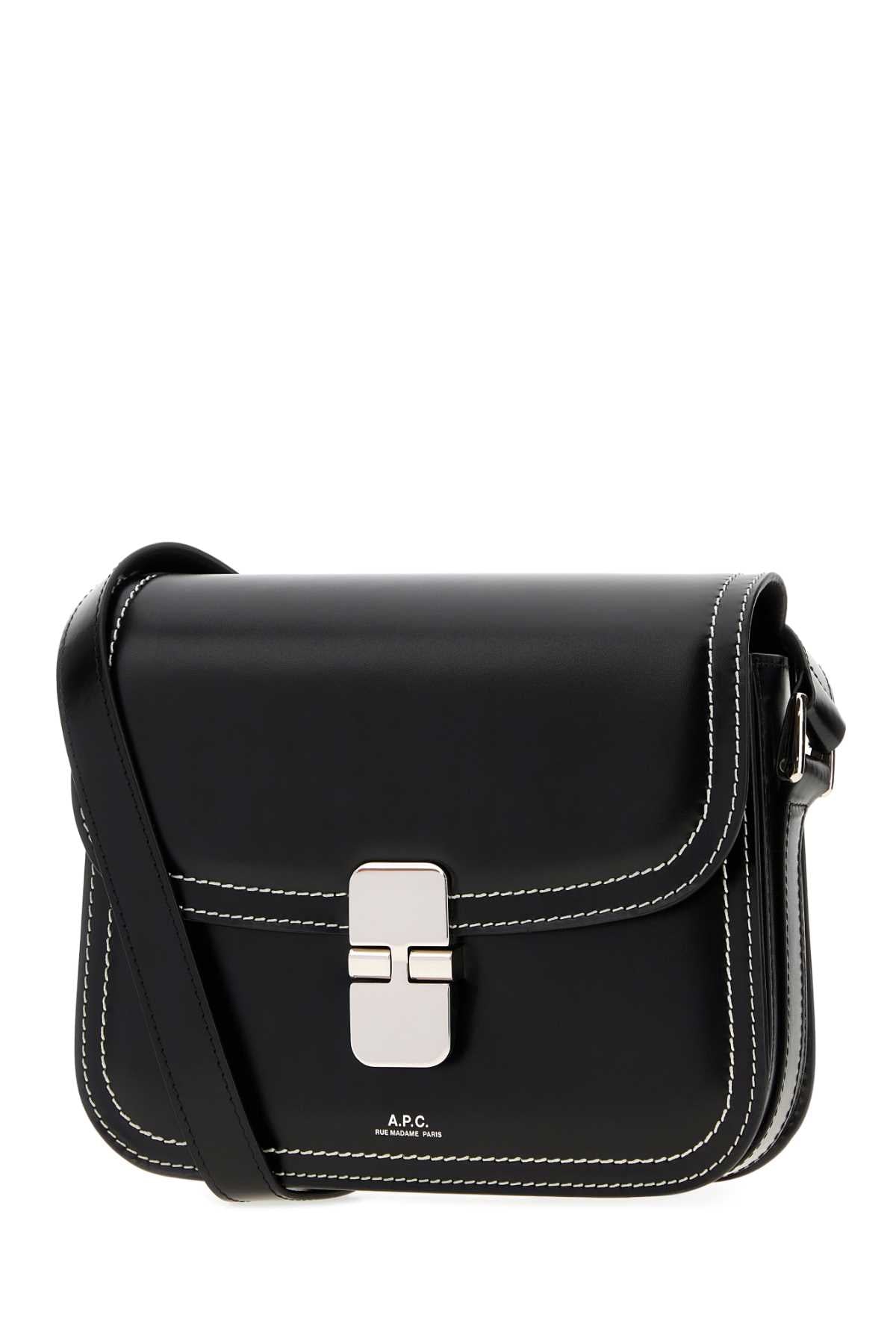 A.P.C. A.P.C. Women Black Leather Small Grace Shoulder Bag