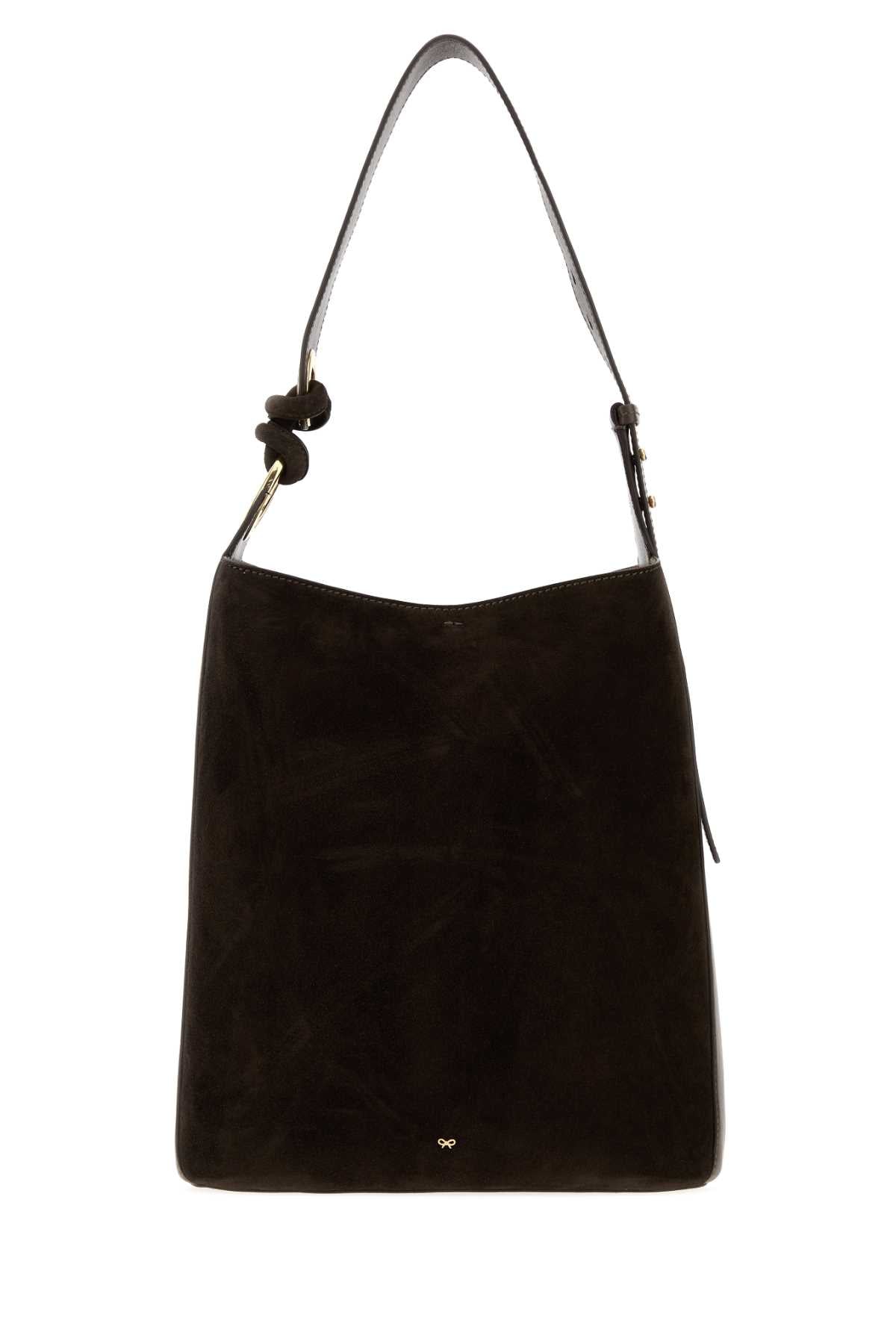 ANYA HINDMARCH Anya Hindmarch Women Brown Suede Ringo Bucket Bag