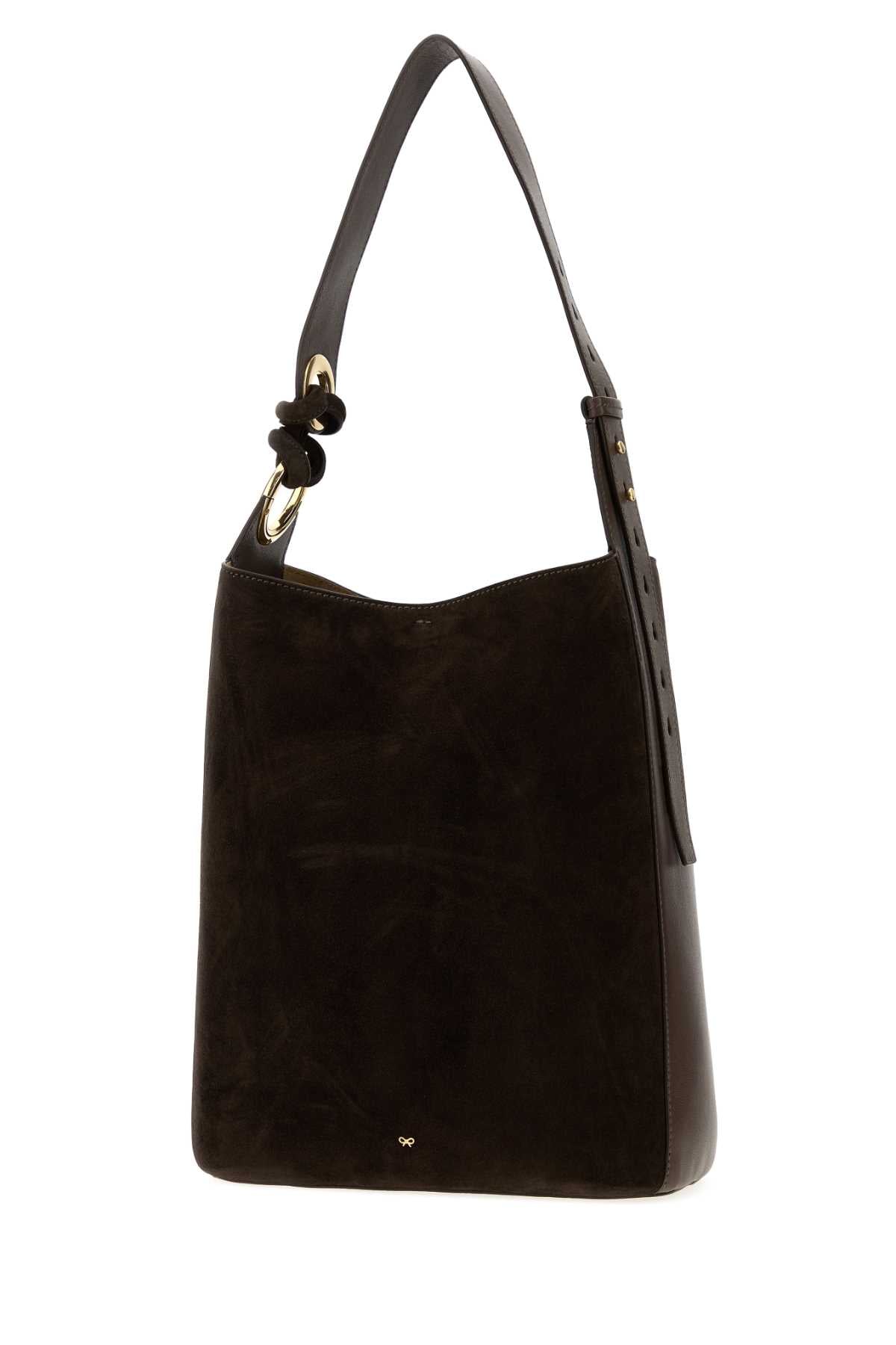 ANYA HINDMARCH Anya Hindmarch Women Brown Suede Ringo Bucket Bag
